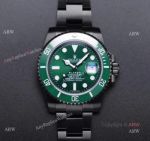 V6 Factory Rolex Blaken Submariner Green Dial Knockoff Watch Swiss 3135 For Men